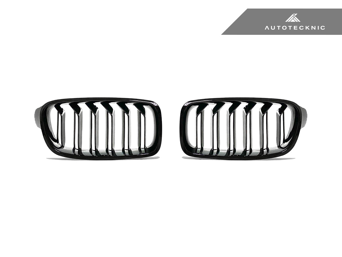 Dual-Slats Gloss Black Front Grille Set - F30 3-Series