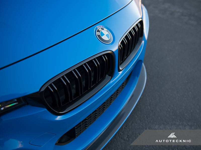 Dual-Slats Gloss Black Front Grille Set - F30 3-Series