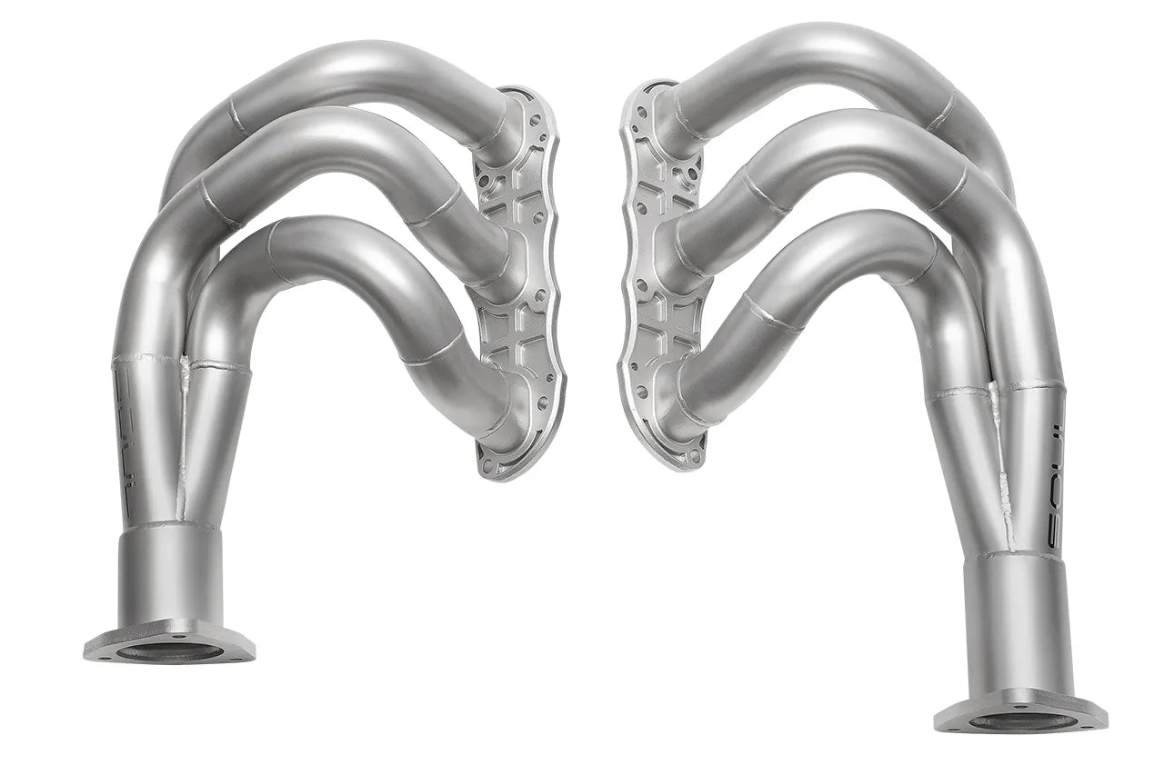 997.2 Carrera Long Tube Street Headers (w/ HJS HD 200 Cell Cats)
