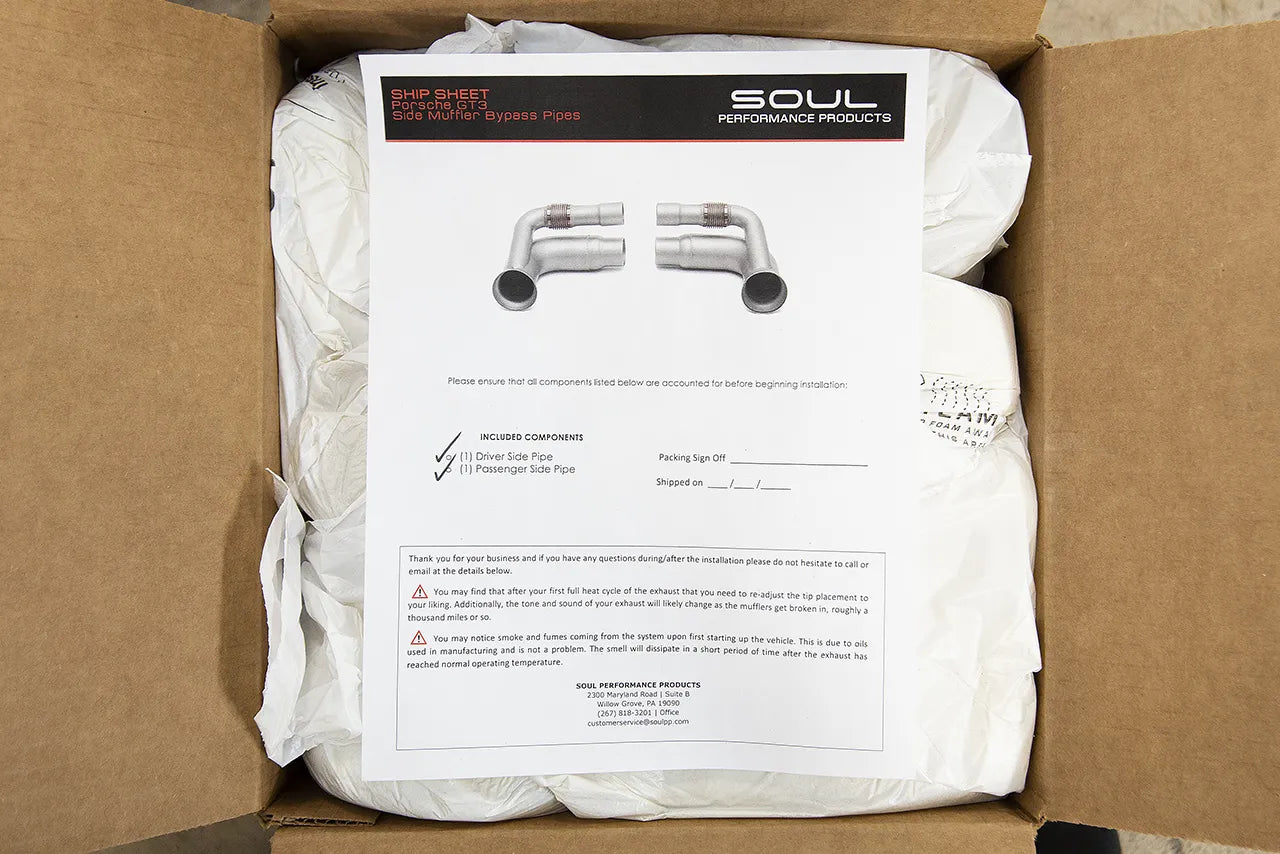 997 / 997.2 GT3 Side Muffler Bypass Pipes