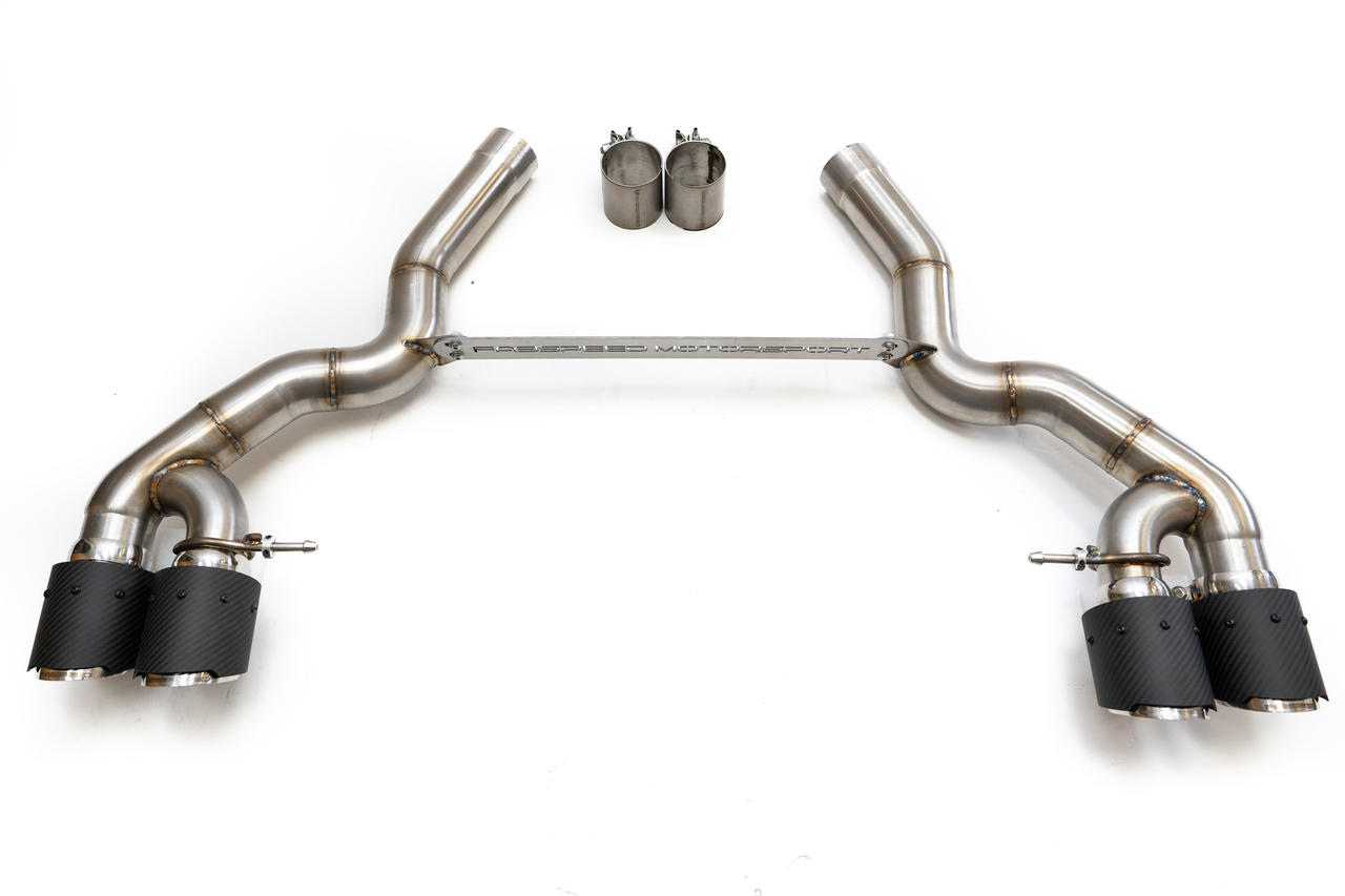 BMW M5 F90 Muffler Bypass Pipes with Quad Style Tips