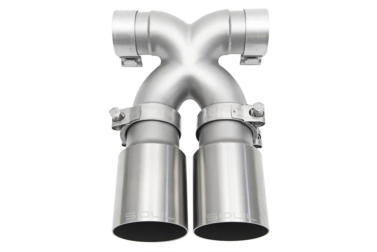 718 Cayman / Boxster Bolt-On X-Pipe With Tips