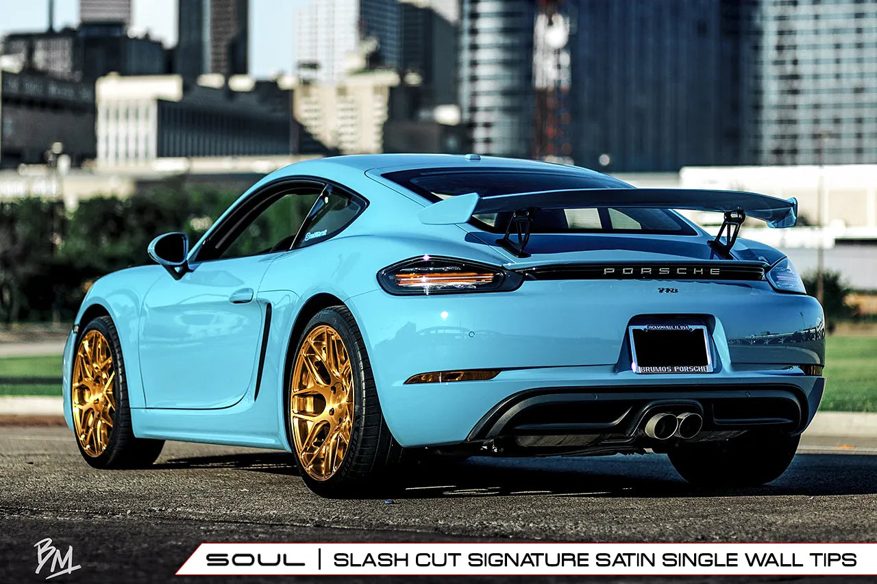 718 Cayman / Boxster Bolt-On X-Pipe With Tips