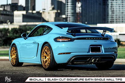 718 Cayman / Boxster Bolt-On X-Pipe With Tips