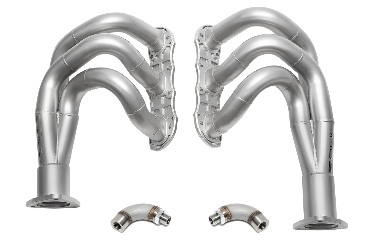 997.2 Carrera Long Tube Street Headers (w/ HJS HD 200 Cell Cats)
