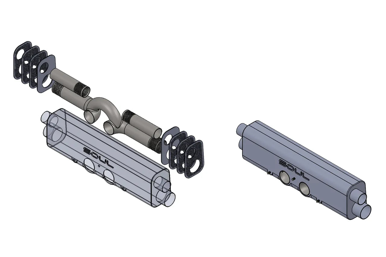 997.1 / 997.2 GT3 Center Muffler