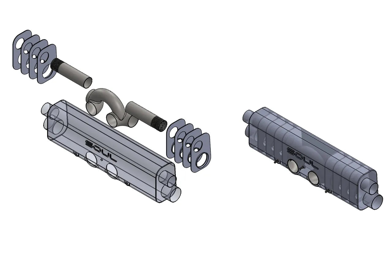 997.1 / 997.2 GT3 Center Muffler