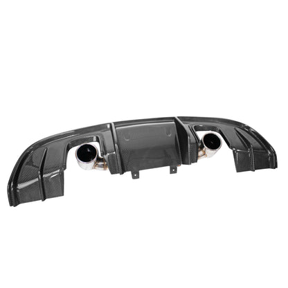 GT4 Style Rear Diffuser With Custom Rear Exhaust Pipe 718 Boxster Cayman