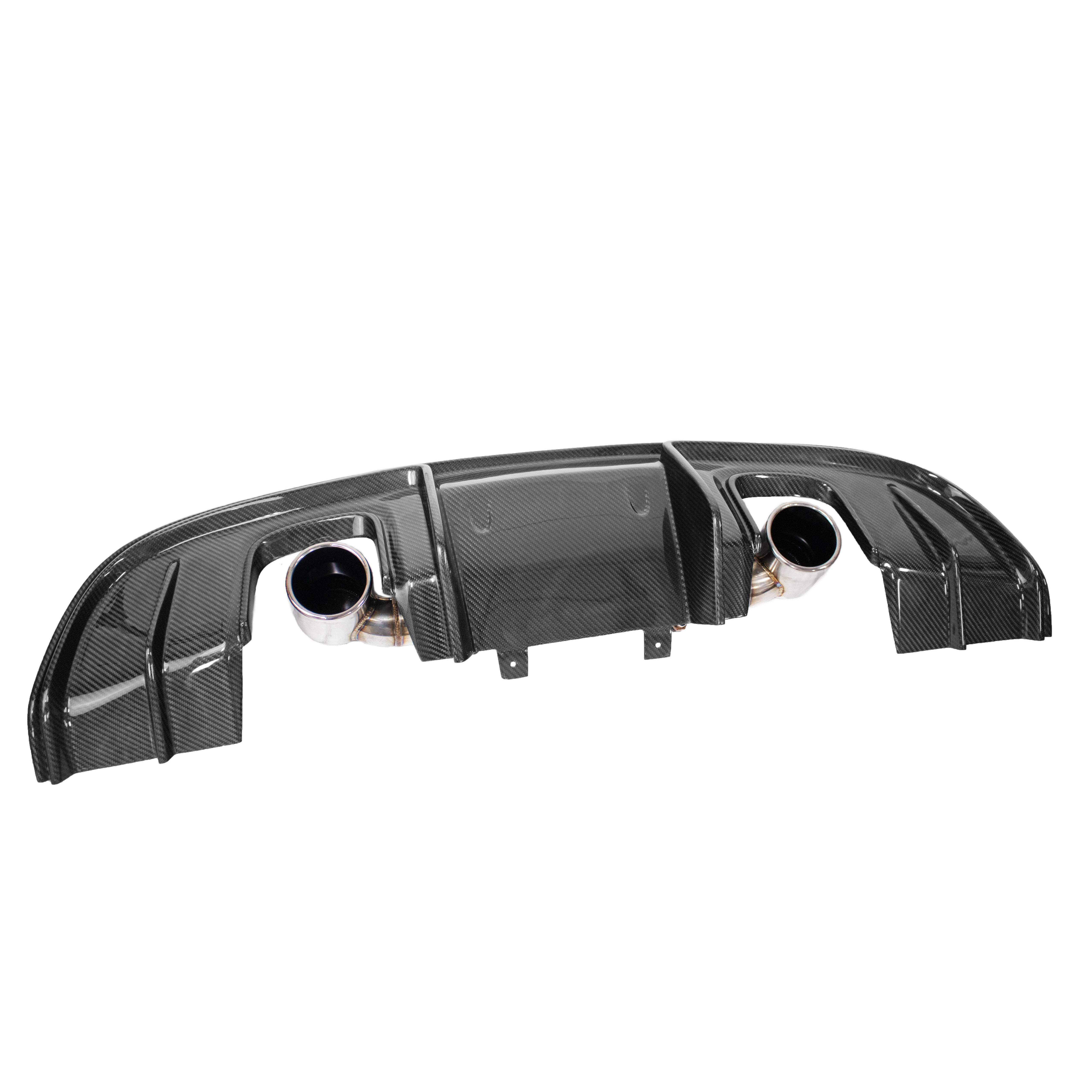 GT4 Style Rear Diffuser With Custom Rear Exhaust Pipe 718 Boxster Cayman