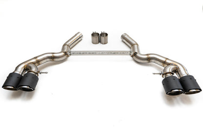 BMW M5 F90 Muffler Bypass Pipes with Quad Style Tips